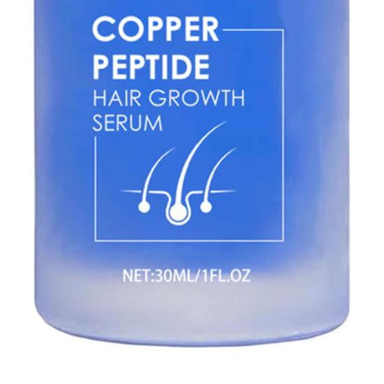 30ML Copper Peptide Hair Growth Serum Men Women Hydrating Smoothing Reduce Hair Loss Dry Damaged Split Hair Repair Essential Oil