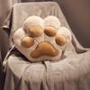 Cute Cat Paw Pillow Soft Stuffed Cat Paw Cushion With Air Conditioner Blanket Fuzzy Plush Velvet Quilt Seat Cushion Hand Warmer