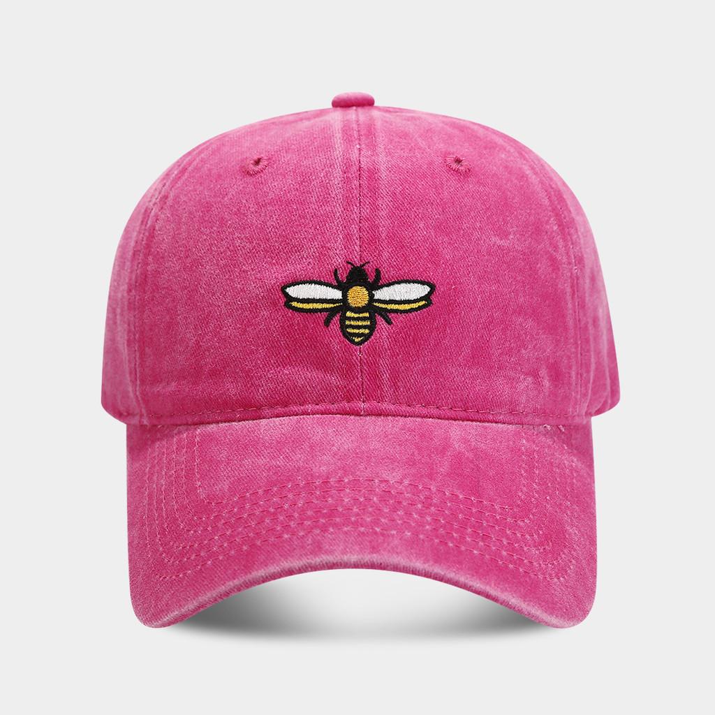 Cotton Bees Embroidered Baseball Cap With Sun Protection For Outdoor Activities
