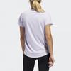 Adidas Logo Pattern Round Neck Sports Short Sleeve T-Shirt Women T-Shirts Light-Purple FQ1991