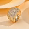 Vnox Oversize Statement Ring for Women Girls, Full CZ Cubic Zirconia Stones Bling Ring, Luxury Jewelry