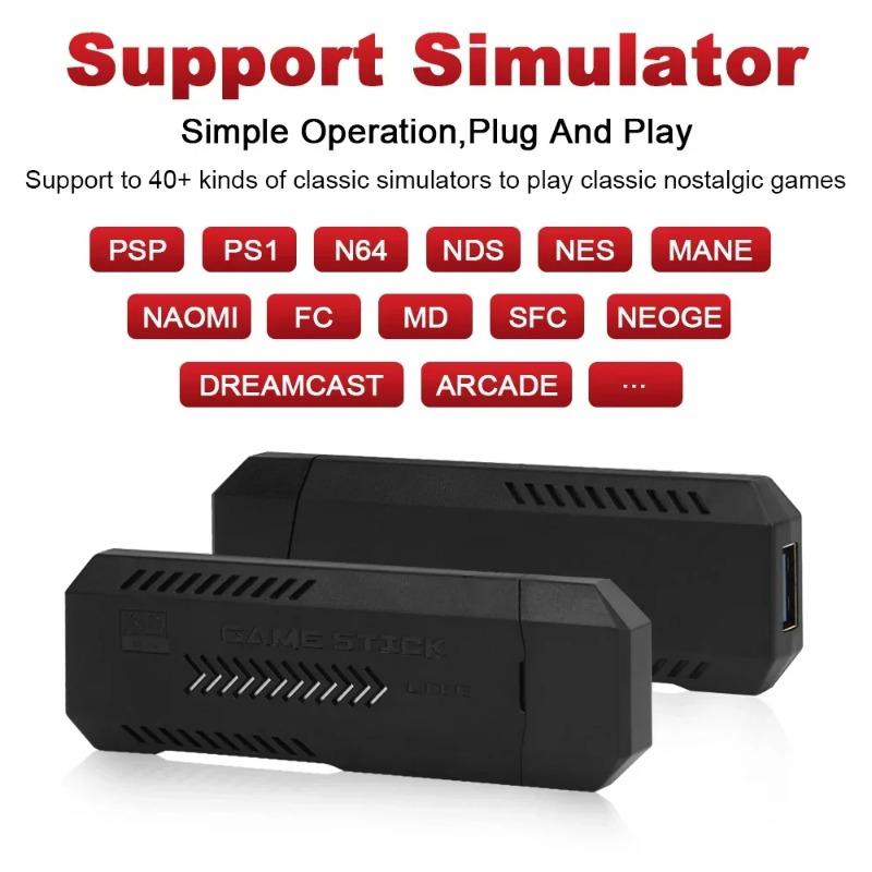 Retro X2 Plus GD10 Pro 4K Video Game Console, Wireless Controller, 50 TV Emulator for PS1/N64/DC, 256G, 128G, 64G
