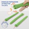 Cat Catnip Toy Small Green Snake Simulation Tease Cat Toy Crepe Paper Sound Interactive Cat Chew Toys Gift