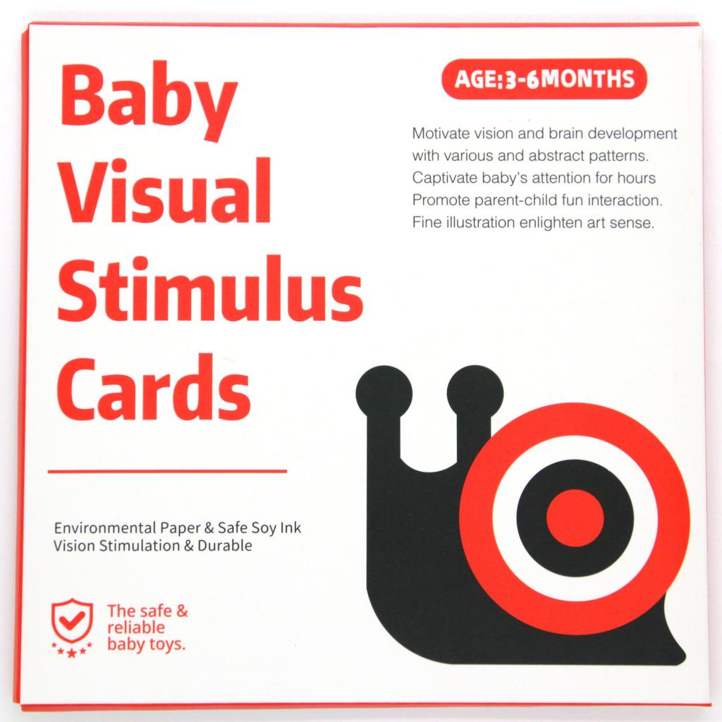 VISUAL CARDS Baby Early Education Training Card Baby Visual Stimulation Black and White Card Tracking Laraca Color Card