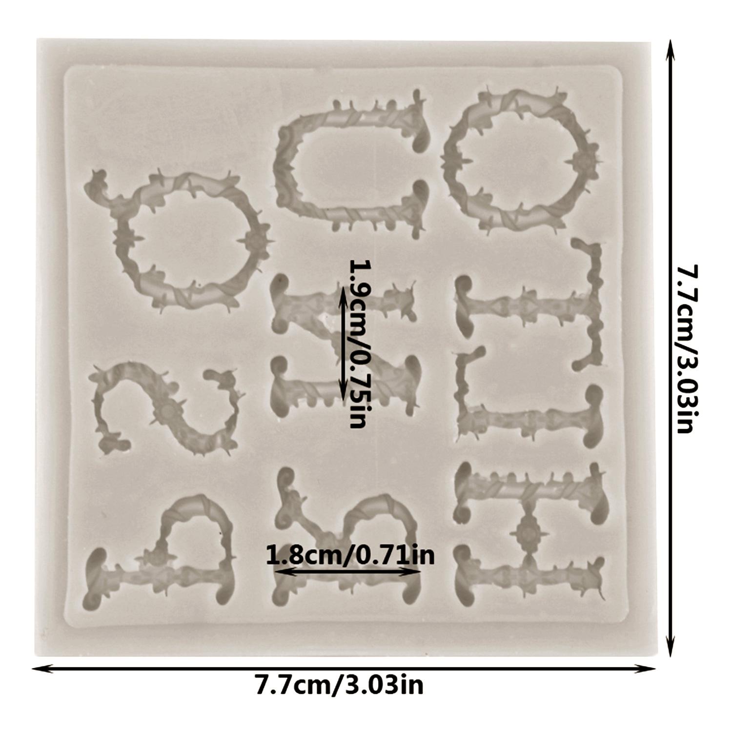 

Силиконовая форма с кружевными лозами и буквами, инструменты для украшения торта из мастики, DIY формы для выпечки, конфет, шоколада, мастики, смолы, глины синий