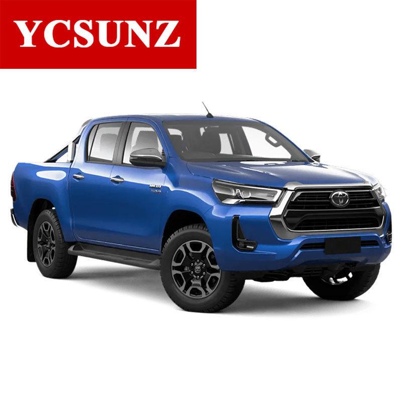 ABS Headlight Cover Car Accessories For Toyota Hilux 2021 2022 2023 4x4 Head Light Exterior Parts Double Cabin YCSUNZ