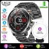 Outdoor Smart Watch Men 1000mAh Battery LED Flashlight SmartWatch Bluetooth Call Heart Rate Waterproof Sports Smartwatch
