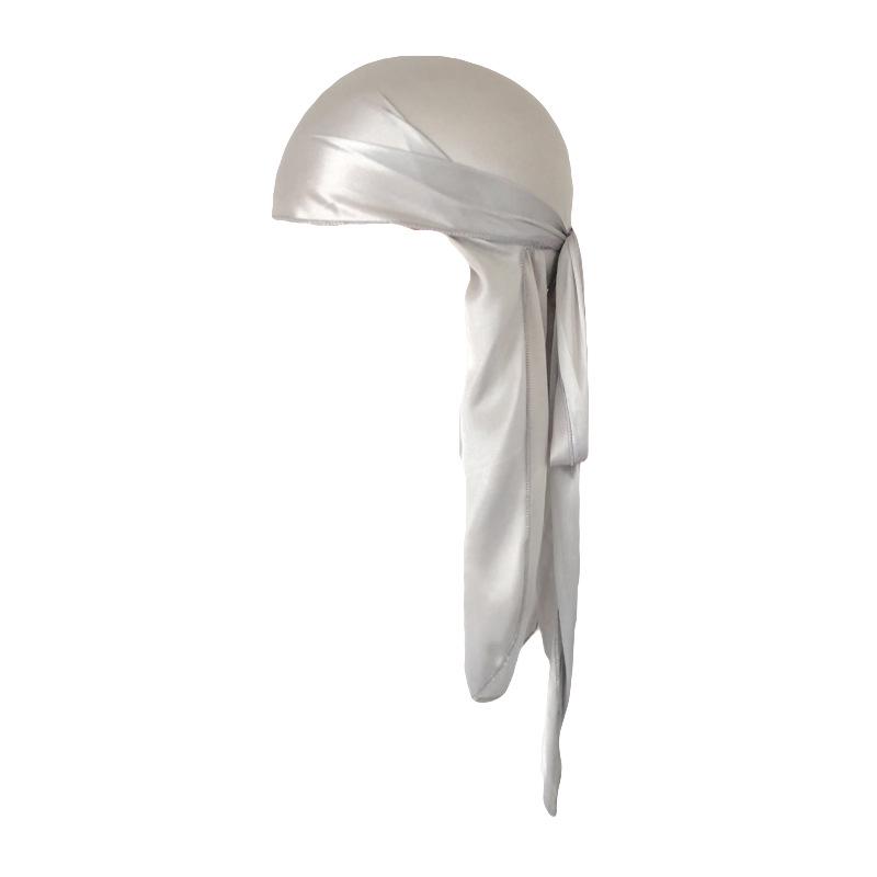 Silk-Style Elastic Knitted Long Tail Headscarf Turban