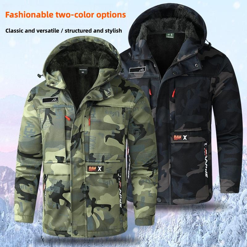 New Winter Velvet Labor Insurance Work Clothes, Camouflage Clothes, Electric Welding Factory Clothes, Autumn and Winter Military