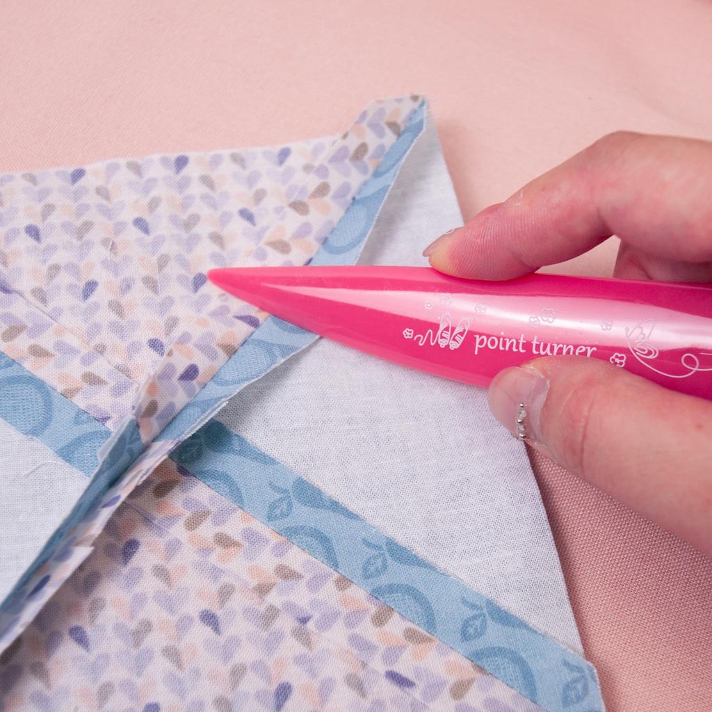 Pink Point Turner & Seam Creaser - 3-in-1 Sashiko Awl Fabric Scoring Tool Quilting Presser Origami Folder for Sewing Paper Craft