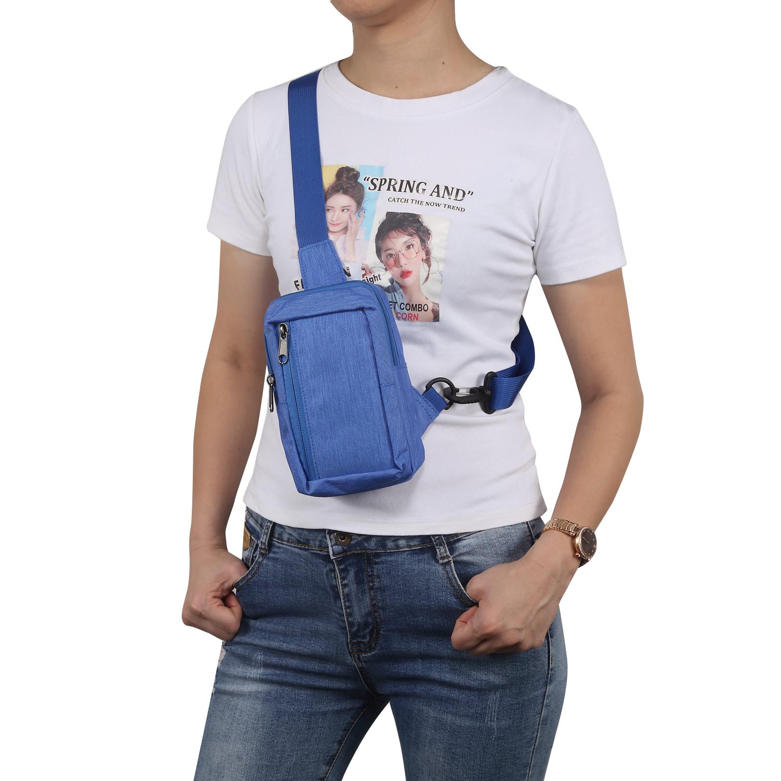 

Модный нейлоновый водонепроницаемый чехол через плечо для маленьких женщин поясная сумка открытый плечевой ремень на молнии кошелек чехол для мобильного телефона для мужчин повседневная дорожная нагрудная сумка синий