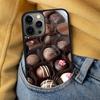 Choclate Candy Pattern Soft Phone Case for iPhone 17 Air 16e Pro max 15 Pro 13 14 Plus 11 12 MagSafe Magnetic Coque