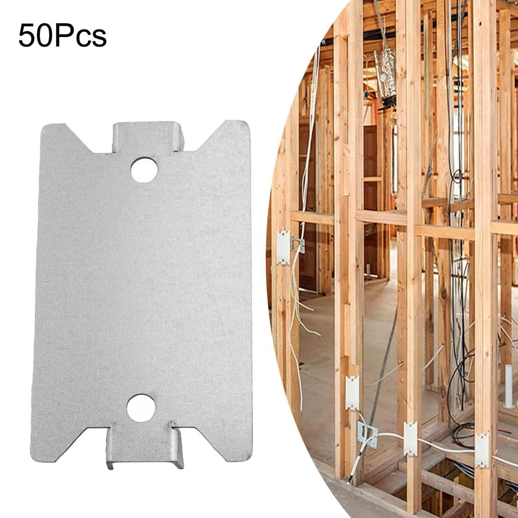 Studs Nail Plates Plumbing Protectors Construction Wood Drilling Easy Installation Pointed Tip Reliable Protection