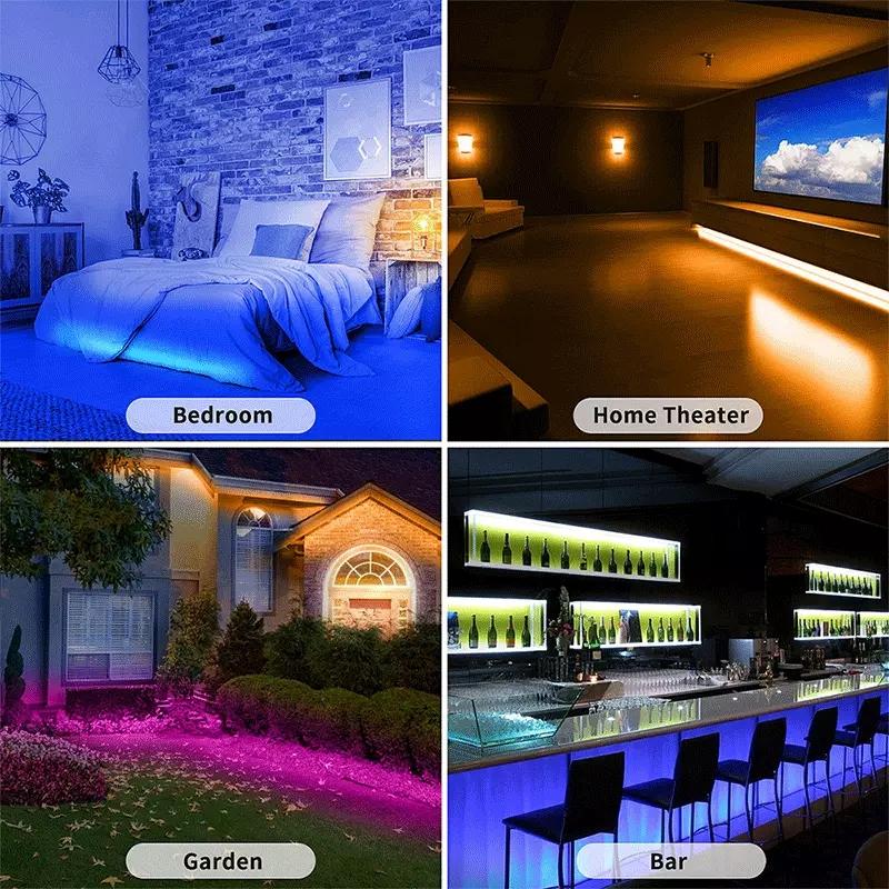 RGB Color Changing LED Strip Light Kit, Remote Control Waterproof Flexible Light Strips for Indoor Decor