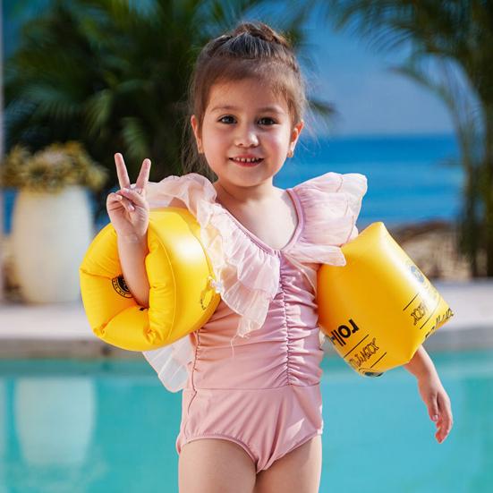 1 Pair Kids Arm Floaties Pool Floats Arm Bands Inflatable Swim Rings Arm Floater Swimming Pool Accessories Swim Trainer Floaties
