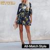 BITCED Robes Casual Estivales Printanières à Col Rond et Manches Longues pour Femmes