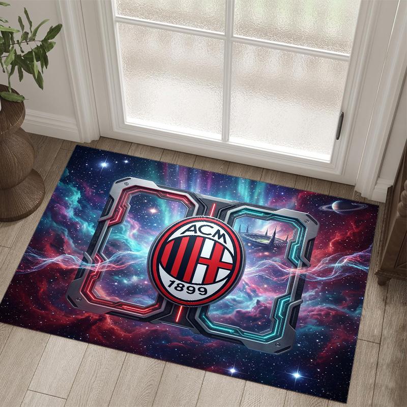 AC Milan Design Crystal Velvet Carpet Cozy Non?Slip Printed Rug For Bedroom Living Room Entrance