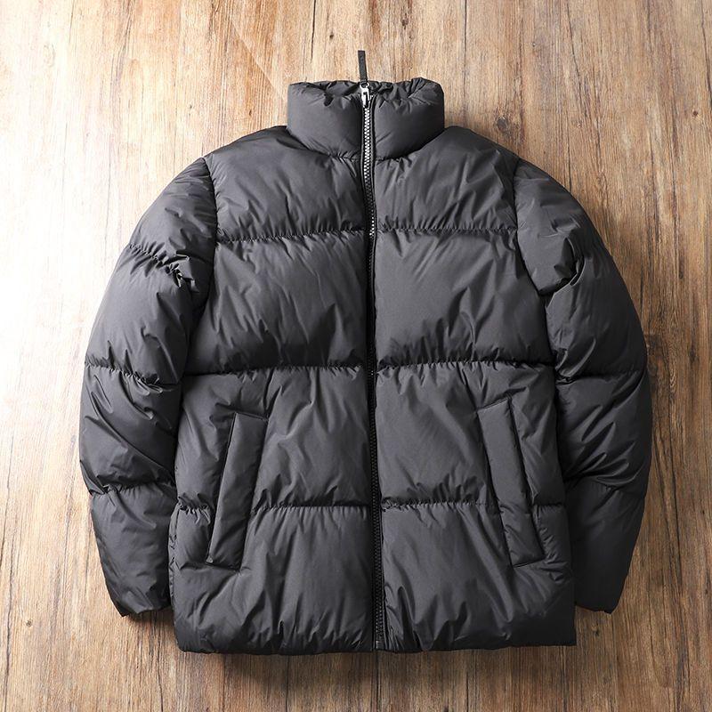 

Зимняя мужская мода Свободная и теплая одежда с хлопковой набивкой и воротником-стойкой, Одежда с хлопковой набивкой, Пуховик XXXXXL чёрный