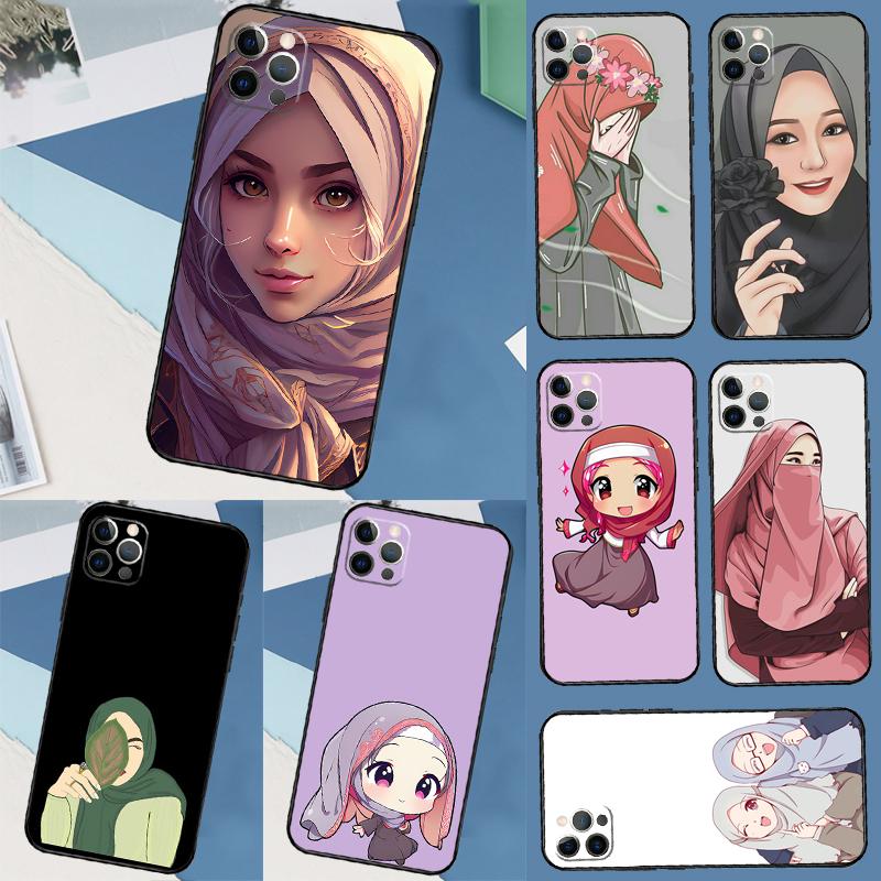 Muslim Arabic Hijab Girl Phone Case For iPhone 17 Pro Max Cover Coque For iPhone 17 Air 17 Pro Capa