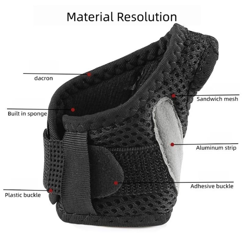 Adjustable Thumb Wrist Guard Thumb Support Wrist Brace Wrap Thumb Splint with Moldable Aluminum Plate Support for Sports