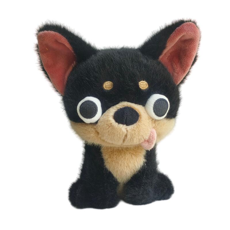 15cm Cute Chihuahua Plush Toy Squatting Small Dog Puppy Doll Brown Cream Black White Cartoon Animal Plushie Gift