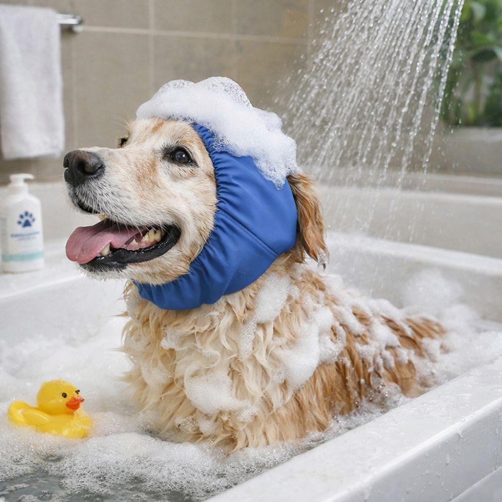 Noise Reduction Dog Ear Muffs Hearing Protection Pet Bathing Cap Pet Calming Hood  Force Dry