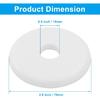 2-Pack 18mm Wall Split Flange - White Plastic Self-Adhesive Pipe Cover, Buckle Design Plumbing Cover for Faucet, Kitchen & Toilet