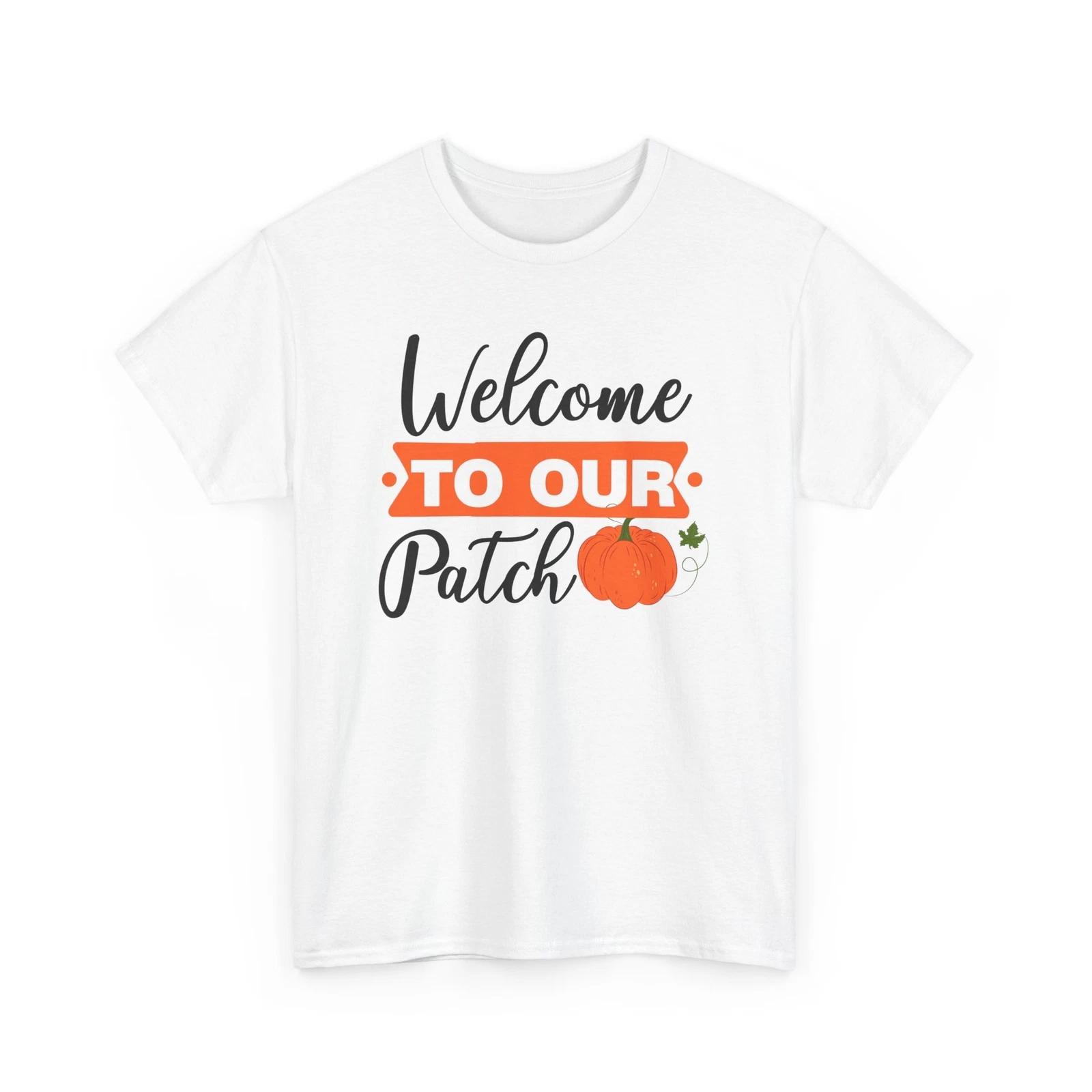 Fall Aesthetic T-Shirt | Autumn Leaves Pumpkin Tee | Welcome to Our Patch 4XL