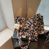 Popular Leopard Print Bag Women's New Large-capacity Commuter Shoulder Bag Niche Retro Messenger Bag