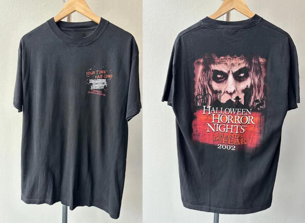 Vintage Halloween Horror Nights 2002 Shirt Universal Studios Spooky Graphic L