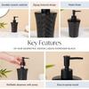 Ceramic Geometric Design Liquid Dispenser | Handwash Bottle For Kitchen | Soap Bath Dispenser For Wash Basin & Bathroom | 300Ml (Black)