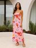 Cross-Border 2025 Casual Fashion Printed Linen Camisole Dress