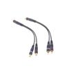 Distributor Converter Speaker Gold Cable Cord Line Cooper Wire 2 Rca Female To 1 Rca Male Splitter Cable Audio Splitter