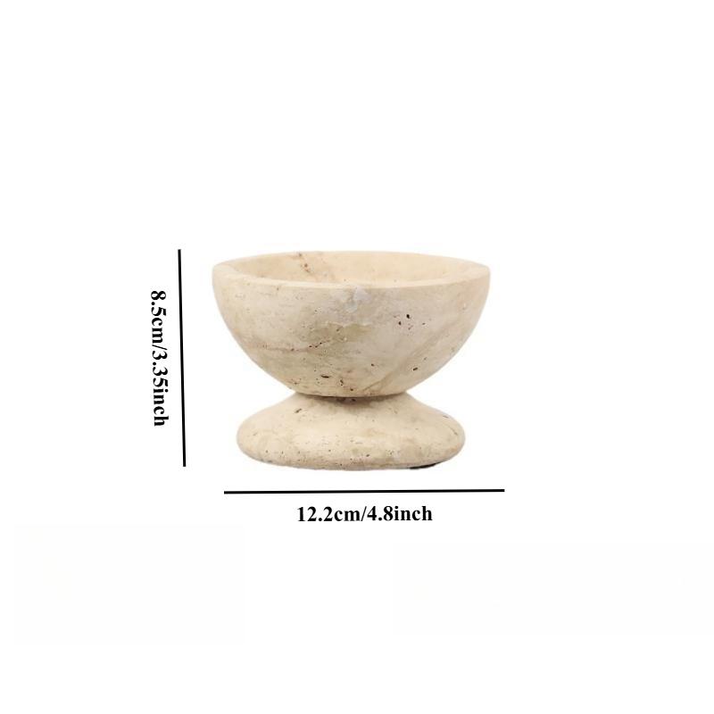 Wabi Sabi Style Natural Yellow Cave Stone Flower Wood Incense Rack Decoration Palo Santo Burner, Aromatherapy Crystal Container