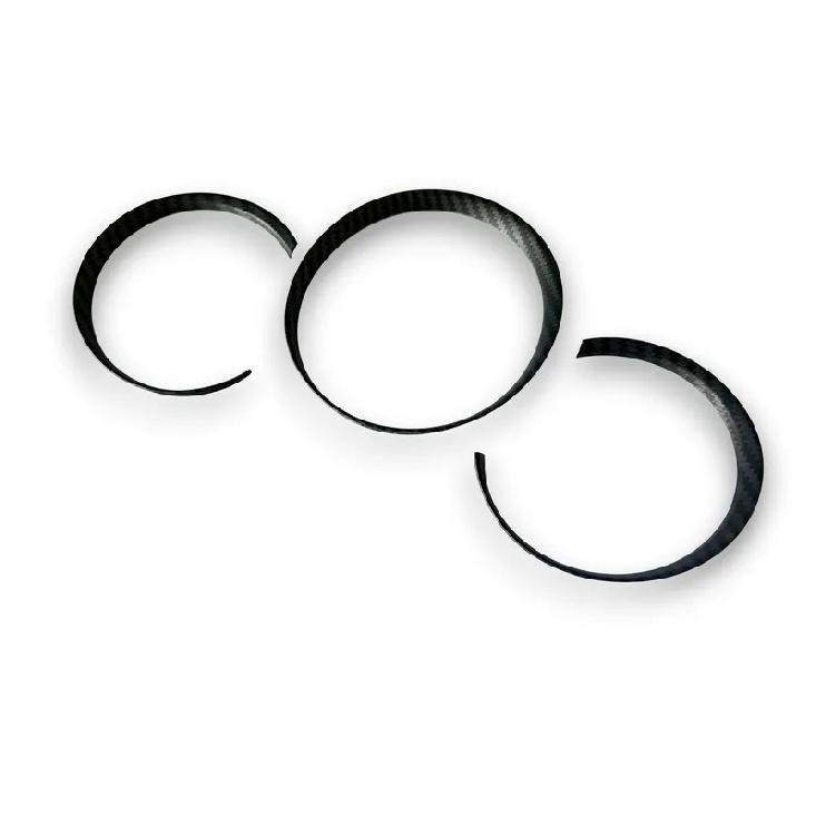 Matt Carbon Fiber Style Dashboard Dial Gauge Rings Bezel Trim For Porsche Macan 95B 2014-2023