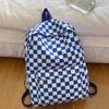 Damen Mode Schachbrett Laptop Rucksack mit Aufdruck Umhängetaschen Set Mehrere Taschen Verstellbare Träger Campus Pendler Essentials