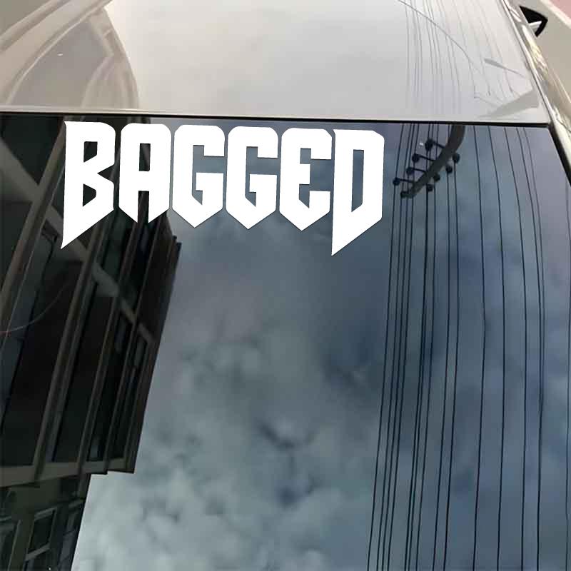 """BAGGED""" Aufkleber, Mode-Sticker in hoher Qualität für Autos, LKWs, Motorräder & Laptops!Für einen einzigartigen Look!