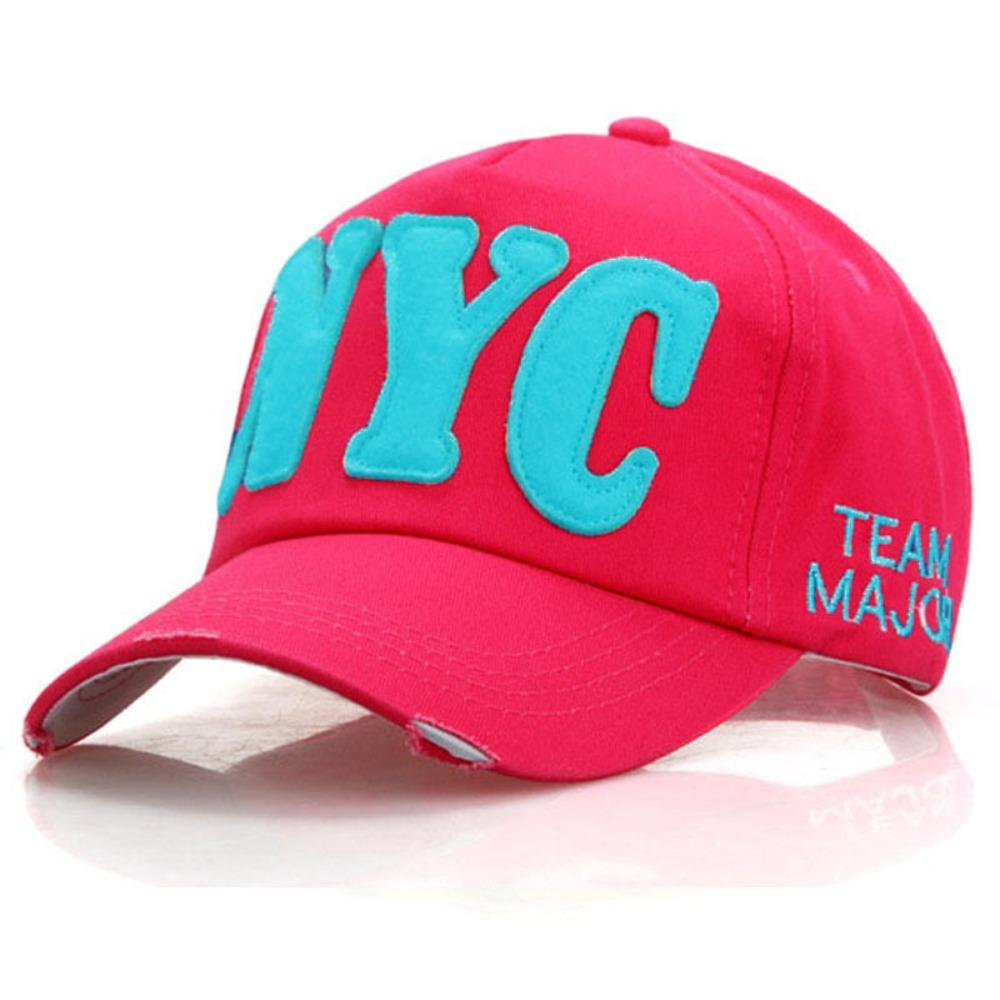 Broken Hole NYC Embroidery Baseball Cap Adjustable Cotton Washed Snapback Baseball Cap Hip-hop Distressed Faded Cap