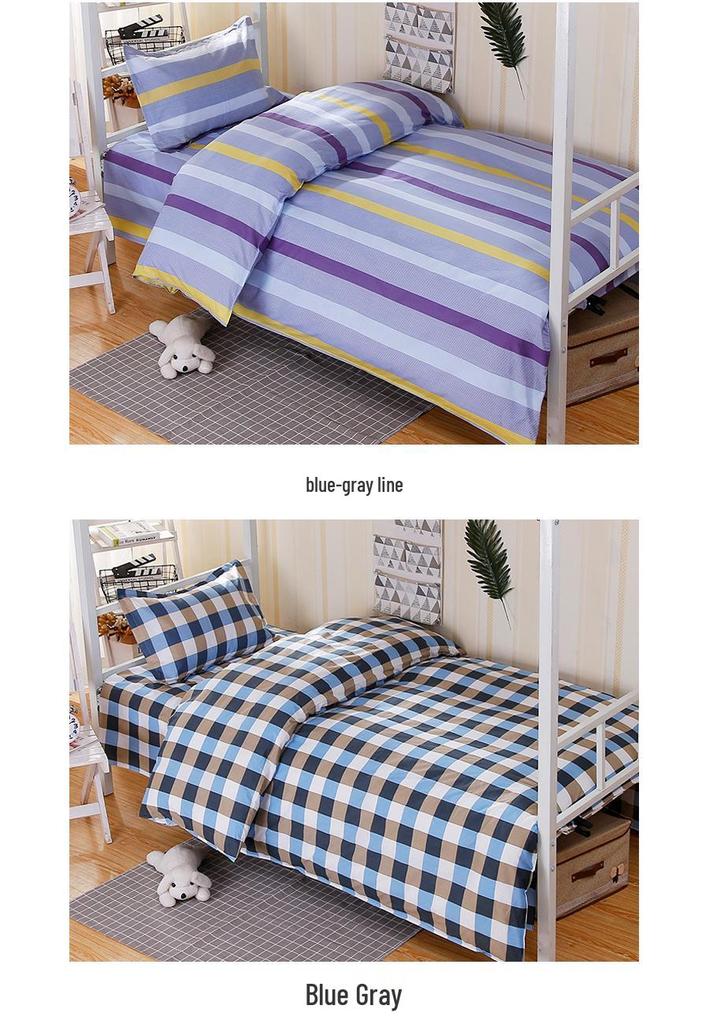 1.5m 100% Pure Cotton Duvet Cover for Single Bed - Suitable for Student Dormitory, Male, 150x200 cm