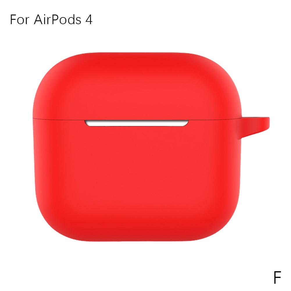 For AirPods 4 Case Silicone Protecive Cover for AirPods 4th Generation Accessories 2024 Solid Color Front LED Visible Skin Cover