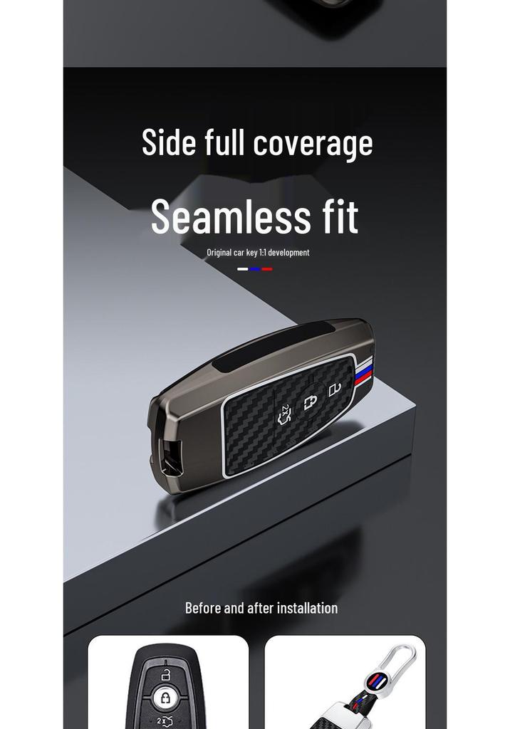 Ford Edge Mondeo Focus Explorer Key Case with Metal Buckle