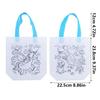 5pcs Double-Sided Dinosaur Unicorn Coloring Tote Bag DIY Draw Paint Craft Kit Reusable Gift Packaging Party Favor JXB