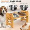 Adjustable Elevated Dog and Cat Feeder with Foldable Stand and 2 Stainless Steel Bowls, Perfect for Small Pets