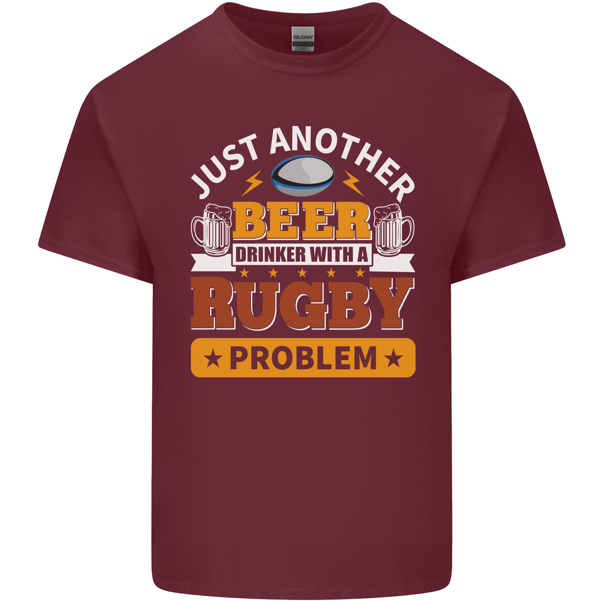 Beer Drinker With Rugby Problem Unisexs Light Cotton TShirt S
