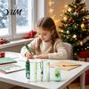 Festive Theme Pens for Homework 6PCS Christmas Stationery Set Students, Cute Patterns Print Student Reward Gifts Practical School Supplies,