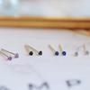 Beixi Silver 2.5mm Mini Zircon Women's Candy Color Stud Earrings - Elegant, Simple, and Comfortable for Summer