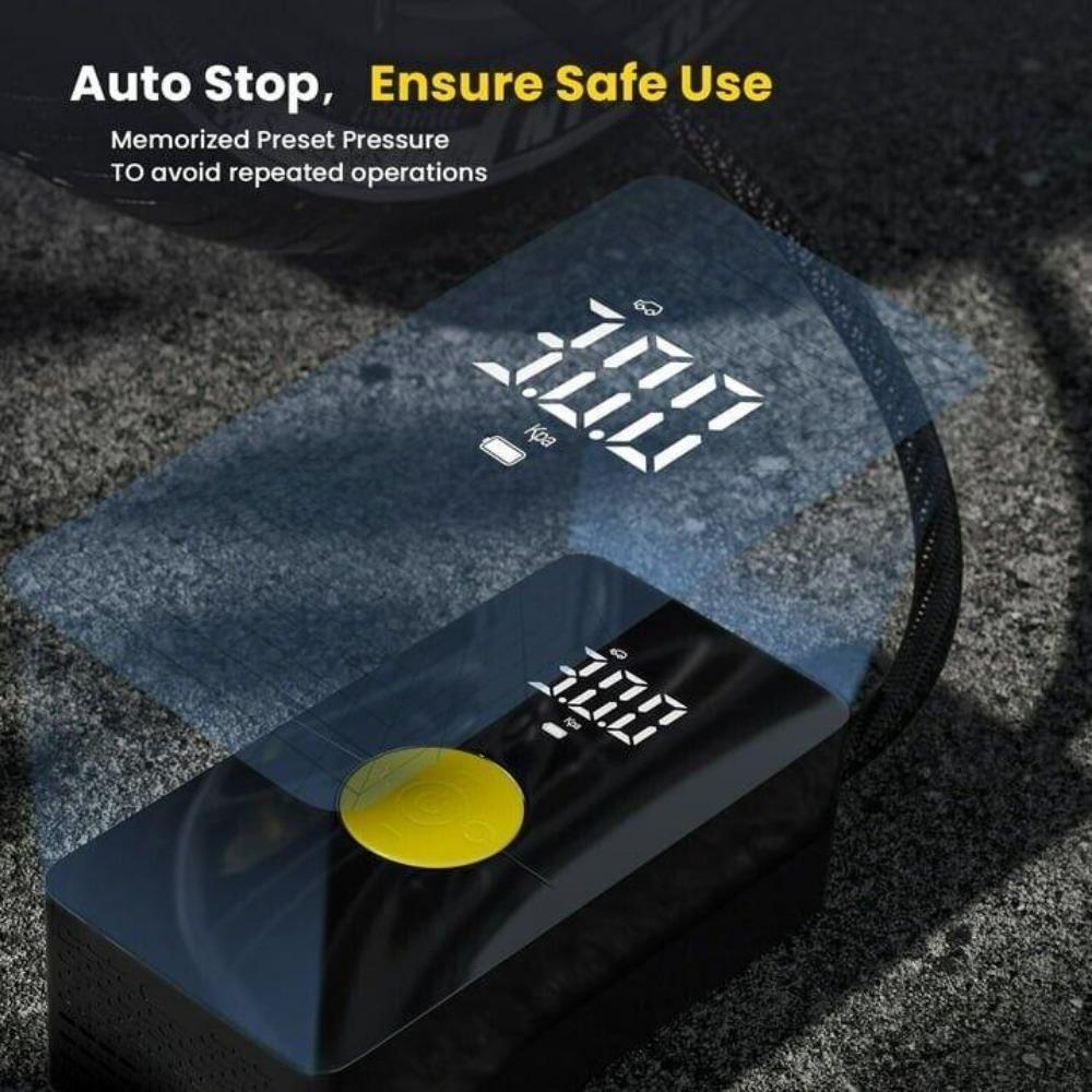 Tire Inflator Portable Air Compressor 120W 150PSI 4000mAh Cordless Air Pump with Pressure Gauge for Car Motorcycle Inflatable Bed