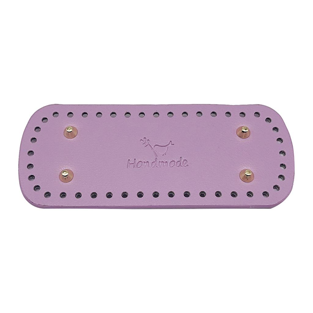 Oval Round Bags Bottom Leather Bag Base with 44 Holes Nail-Bottom Shaper Pad for DIY Crossbody Shoulder Bag Knitted Bag