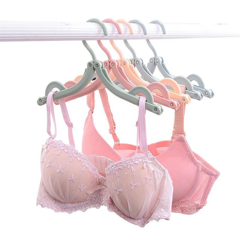 Folding Clothes Hanger Travel Space Saving Foldable Hanger Creative Clothes Rack Children Baby Hanger