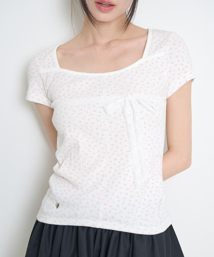 ILLIGO Pattern Point Top Flower